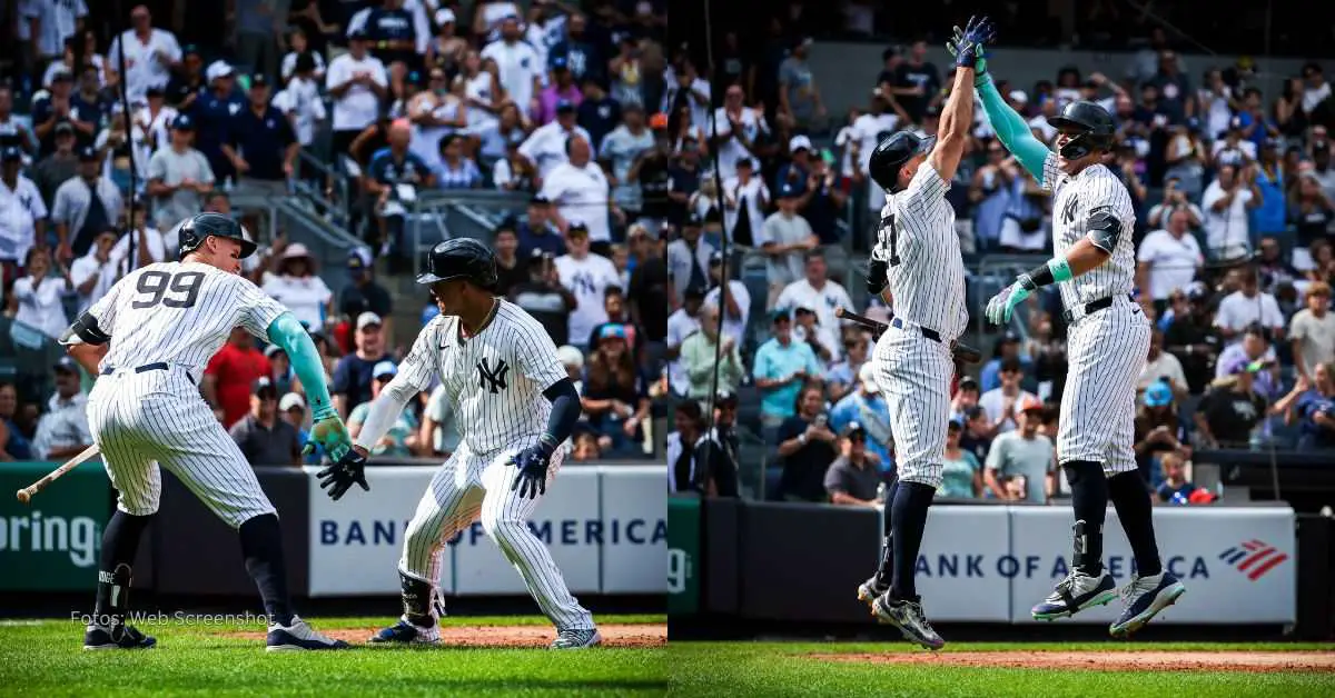 Celebración de los jugadores de New York Yankees